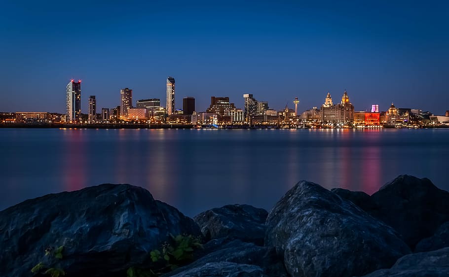 water mirror reflection, lighted, high-rise, buildings, daytime, Liverpool, Mersey, City, Merseyside, england - Pxfuel