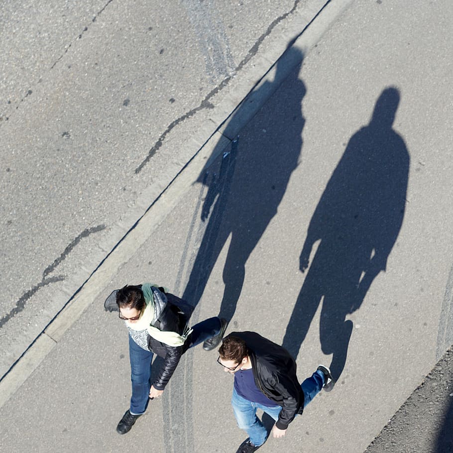 shadow, hispanic, pedestrian, copy, people, outdoors, high angle view, men, sunlight, togetherness