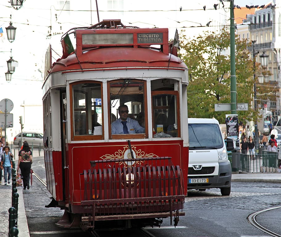 lisbon, lisboa, portugal, tram, old town, historically, transport, transportation, city, mode of transportation