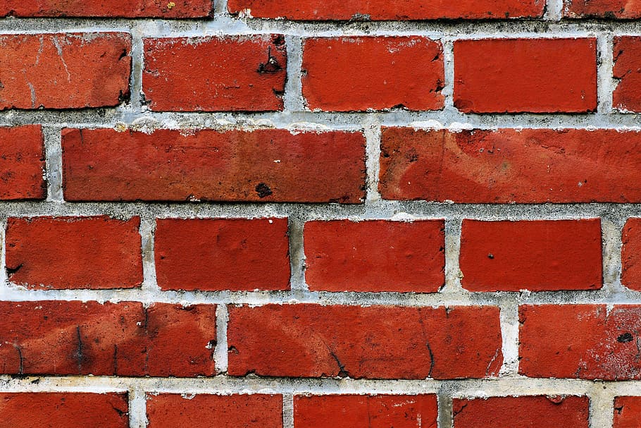 red, gray, wall bricks, wall, stones, hauswand, structure, building, architecture, pattern