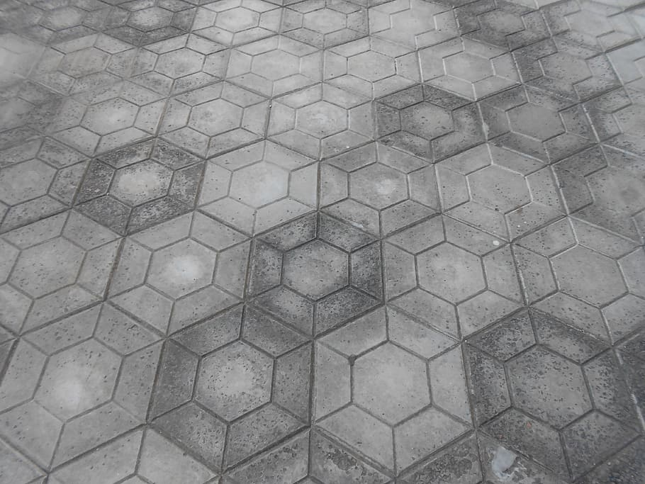 Floor, Gray, Cement, Polyhedron, Mason, passage, path, architecture, street, pavement