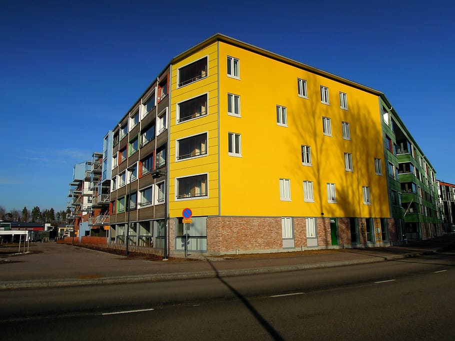 architecture, house, k, housing fair, building, block of flats, finnish, vantaa, windows, high