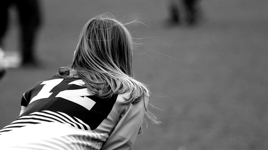 rugby, team, girl, hair, one person, hairstyle, rear view, adult, women, long hair