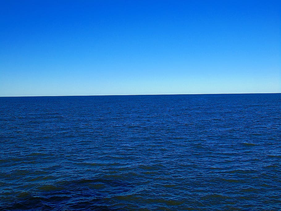water, sea, ocean, sky, blue, nature, landscape, the horizon, peace of mind, the waves