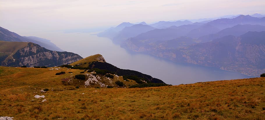 バルド, 湖, ガルダ, 山, 頂上, トップ, イタリア, 風景, 風景-自然, 自然の美しさ