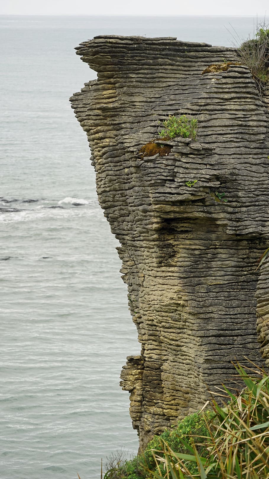 Pancake Rocks, New Zealand, West Coast, south island, cliff, nature, sea, water, rock - Object, outdoors