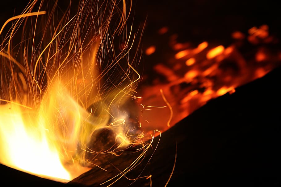 time, lapsed, photograph, bonfire, abstract, blaze, burn, burnt, campfire, camping