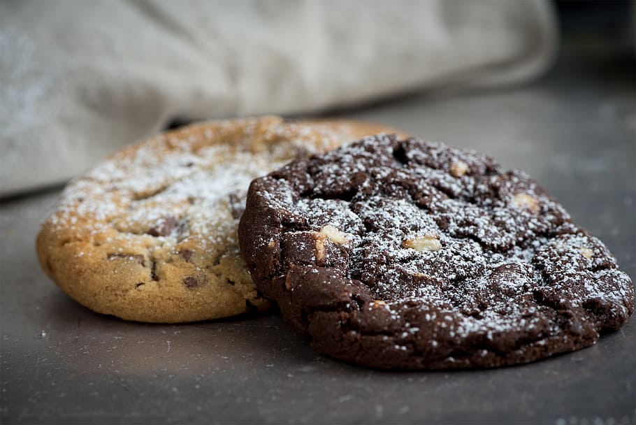 cookies, chocolate cookie, nut cookie, lighter cookie, dark cookie, delicious, eat, food, sweet, nibble