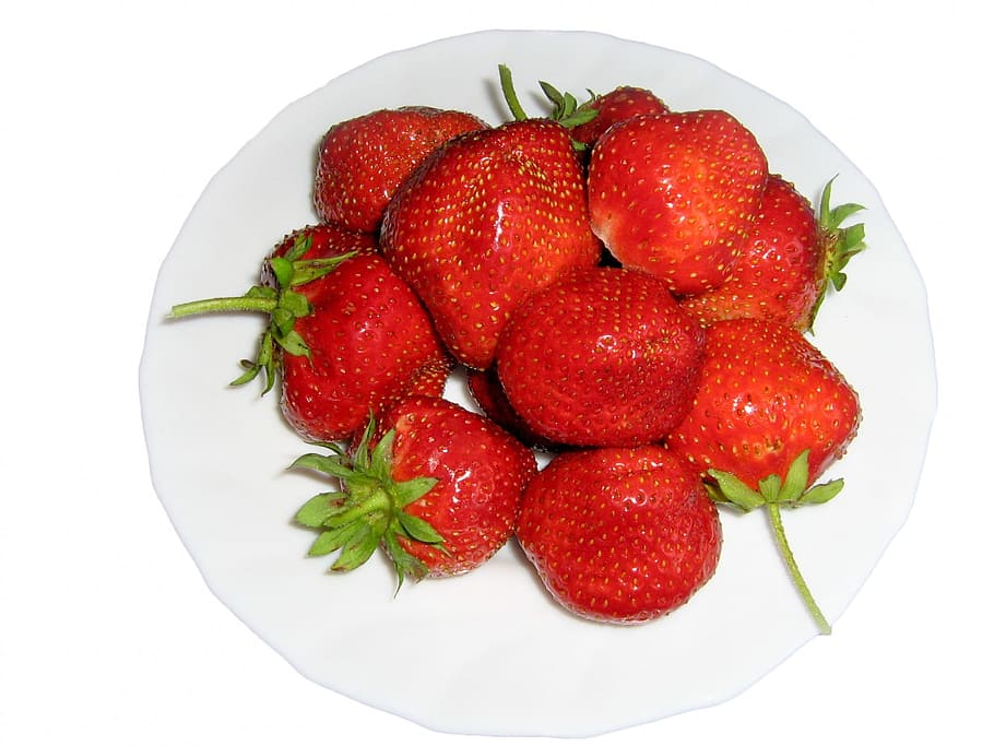 strawberries, berry, fruit, food, sweet, garden, plants, nature, fresh, healthy