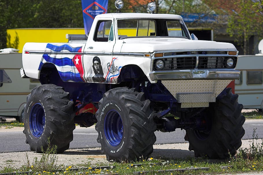 monster truck, truck, mature, vehicle, exhibition, auto, obstacles, automotive, cool, offroad