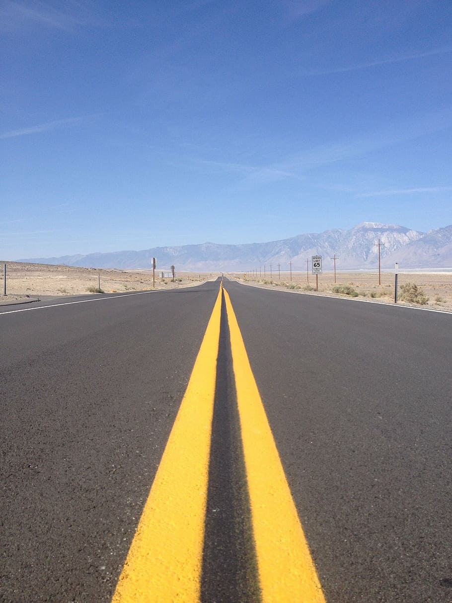 roads, endless road, america, road, asphalt, desert, highway, sky, landscape, nature