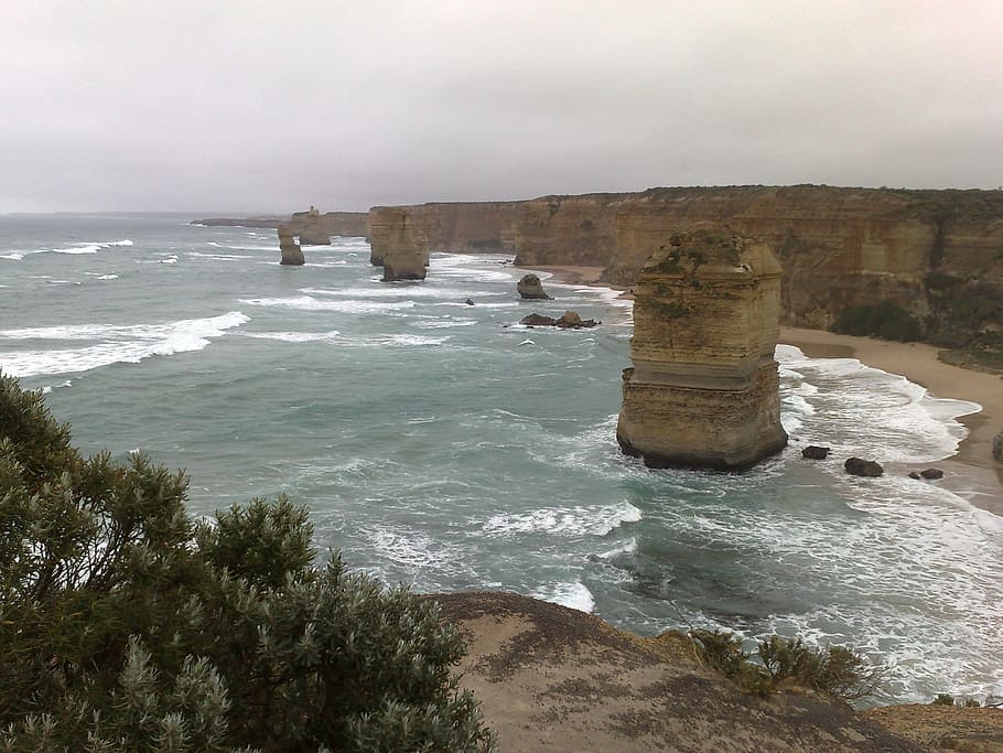 Doce Apóstoles, Australia, Great Ocean Road, costa, paisaje, océano, mar, turismo, piedra, panorámica