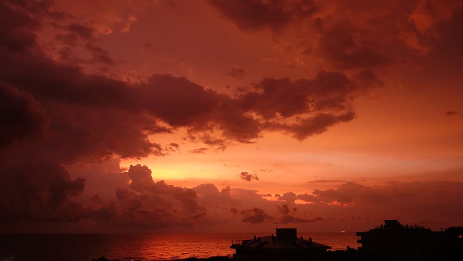 matahari terbit, awan, laut, morgenrot, pantai, suasana hati, langit, awan - langit, matahari terbenam, air