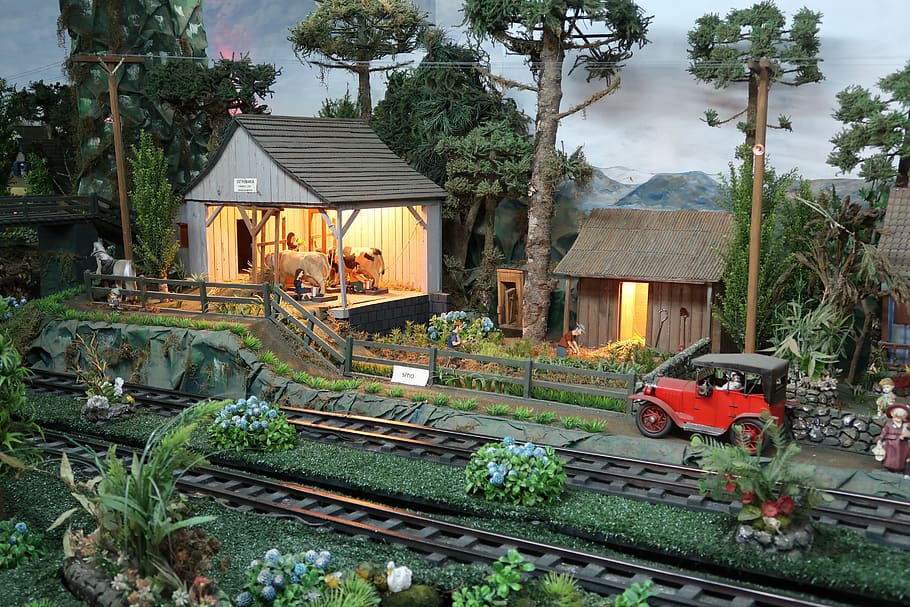 lawn, rio grande do sul, serra gaucha, the steam train, autorama, railroad, the theme park, train station, toy car, model