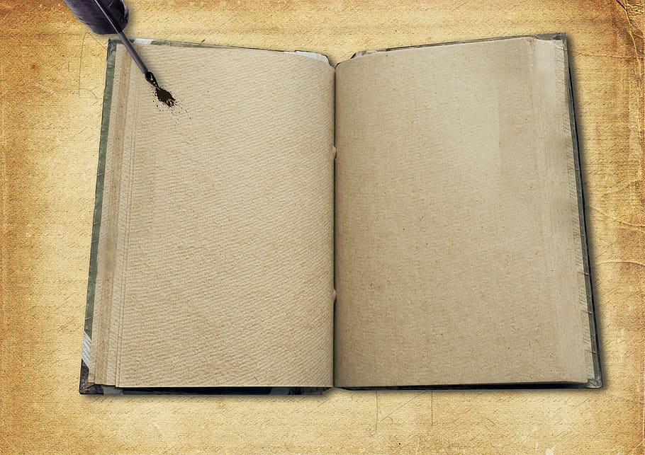 livro, vazio, caneta, diário, antigo, vintage, nota, blog, blogger, mensagem