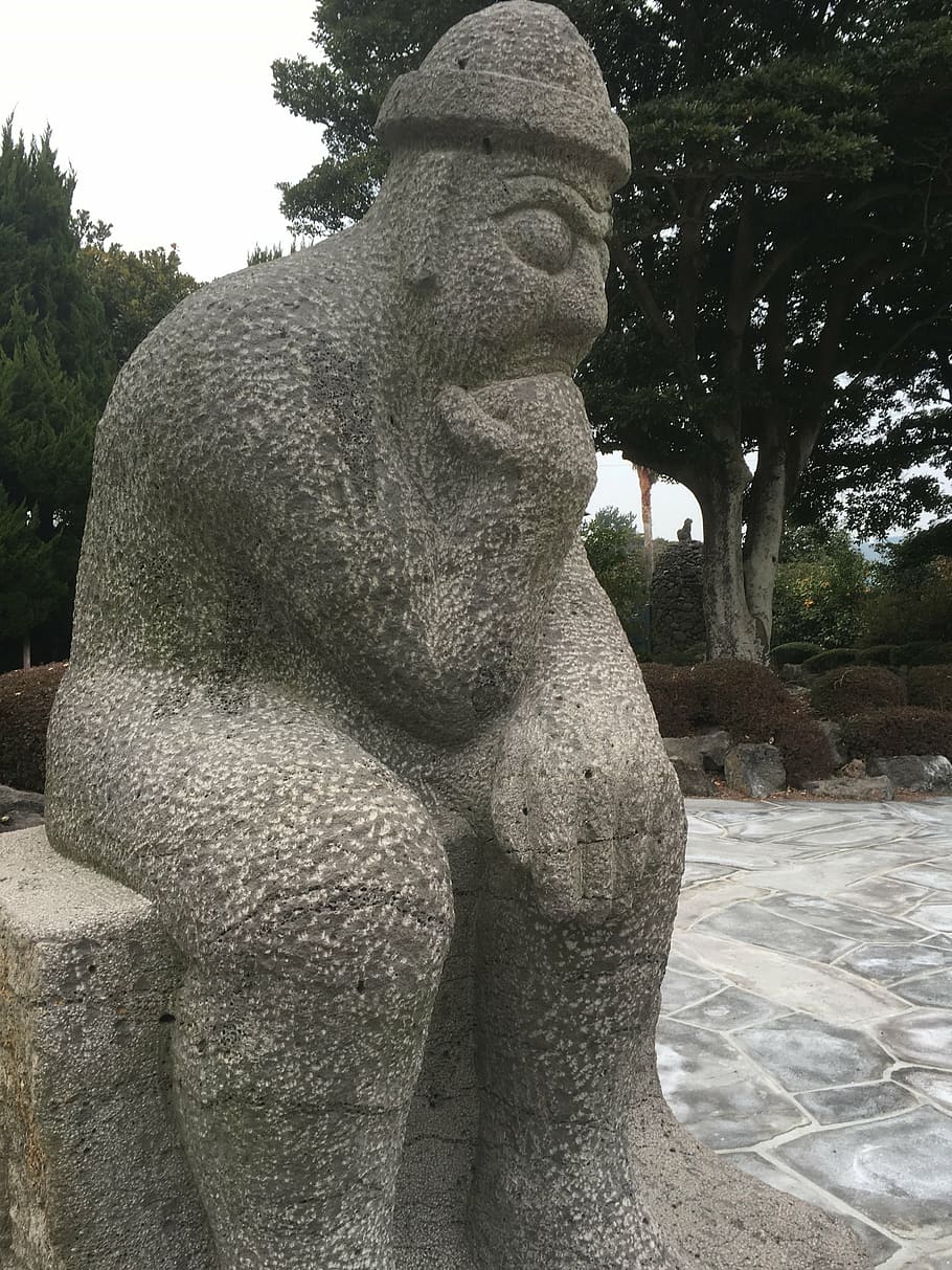 thinking man, jeju island, korea, statue, sculpture, asia, architecture, history, famous Place, art and craft
