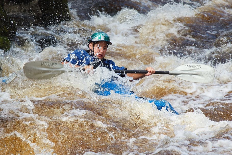 man, riding, kayak, river, Action, Active, Boat, Danger, Excitement, kayaking