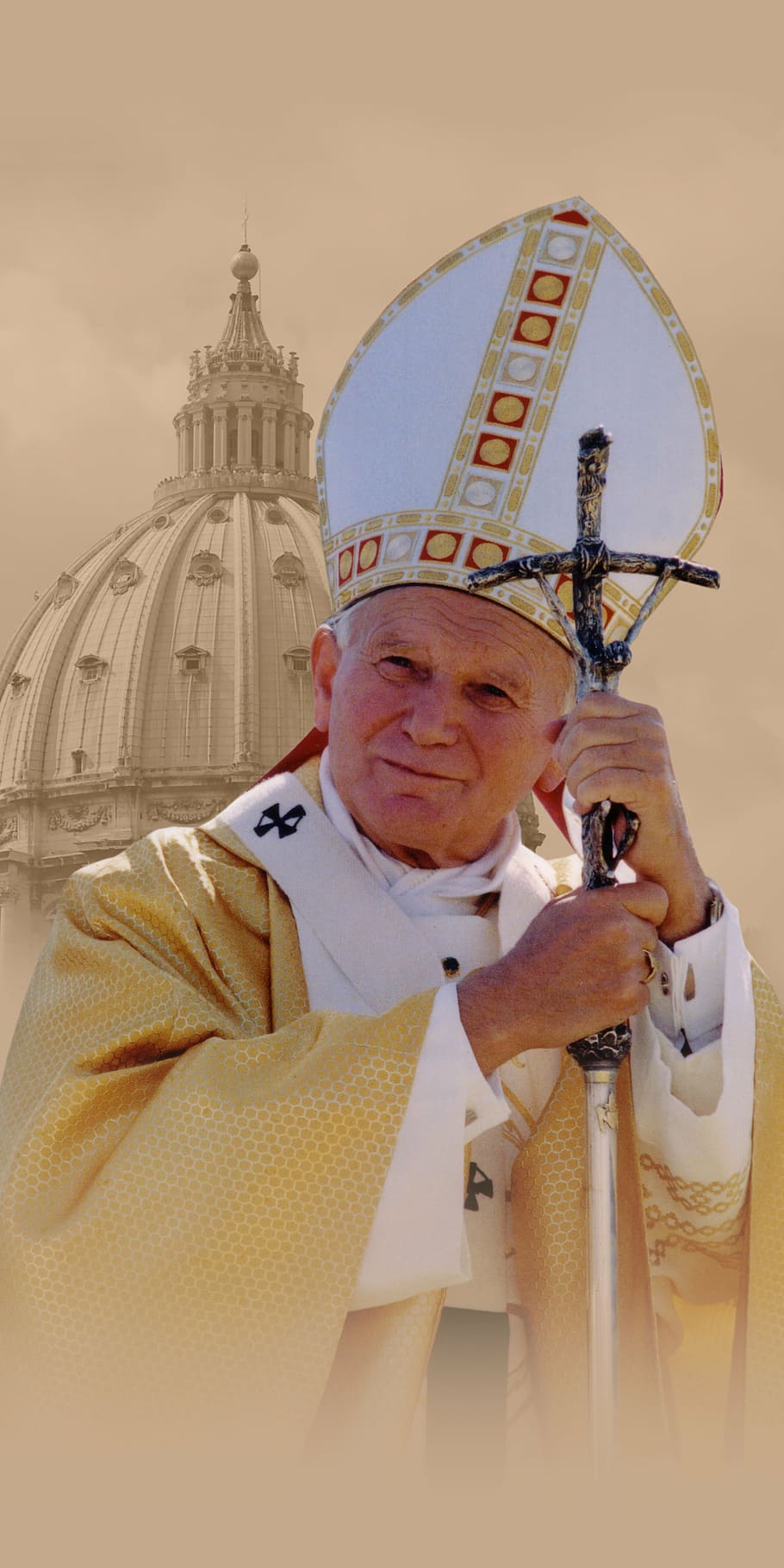 papa del vaticano, edificio de la cúpula, jan pawel ii, papa, santo, vaticano, roma, cristo, cardenal, foto