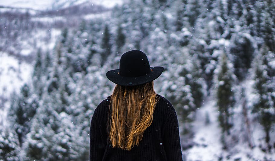 people, girl ,alone, hat, hair, fashion, bokeh, clothing, one person, winter, cold temperature