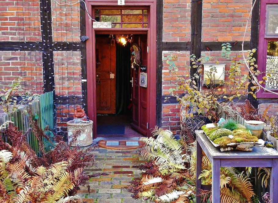 House, Entrance, Nostalgic, Old, Door, house entrance, old door, historically, entrance door, front yard