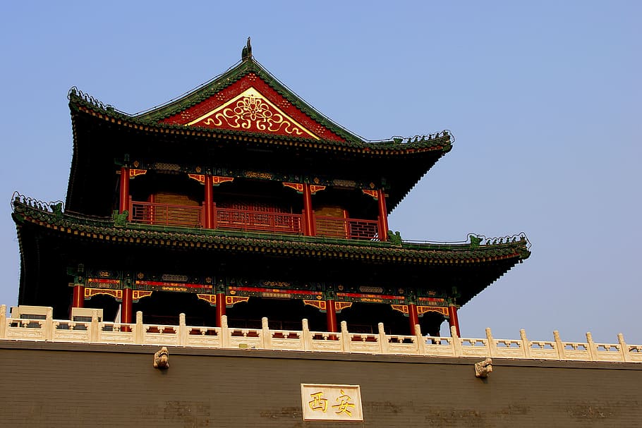 photography, chinese temple, china, tianjin, culture, history, city gate tower, ancient architecture, historic buildings, architecture