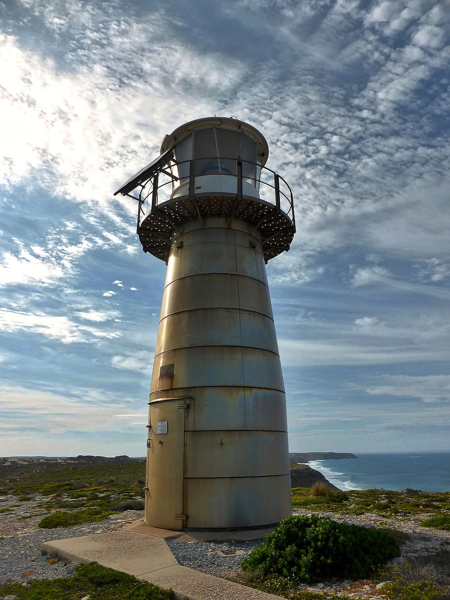 lighthouse, west cape, Lighthouse, West Cape, innes national park, coast, sky, stainless steel, light, ocean, scenery