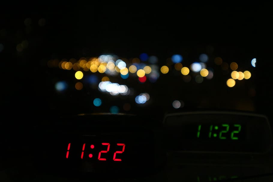 watches, change the time, time, clock, hours, minutes, modern, city, night, blurred