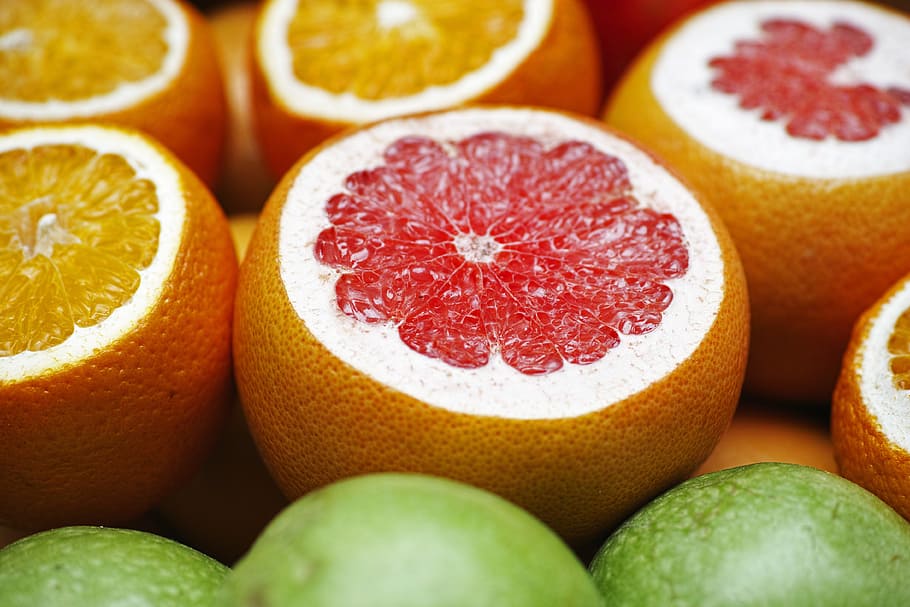 rodajas de frutas naranjas, naranja, manzana, fruta, salud, nutrición, dieta, frutería, mercado, venta