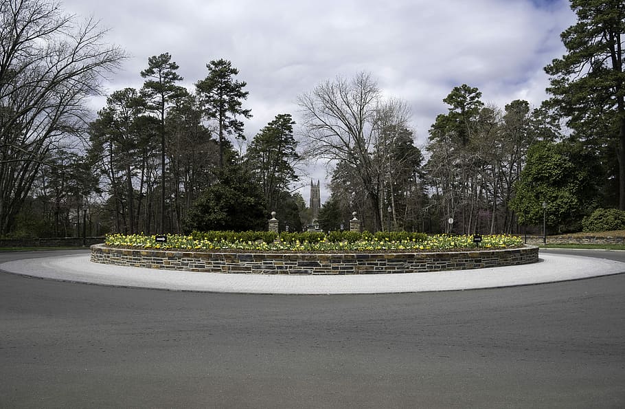 garden, durham, north, carolina, Circle, in the Garden, Duke University, Durham, North Carolina, clouds, photos