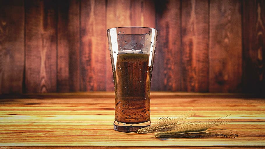 clear, pilsner glass, brown, liquid, inside, beer, tipple, drink, glass, mug