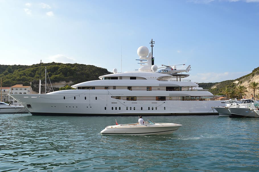 white, yacht, water, luxurious, boat, luxury, sea, ship, summer, ocean