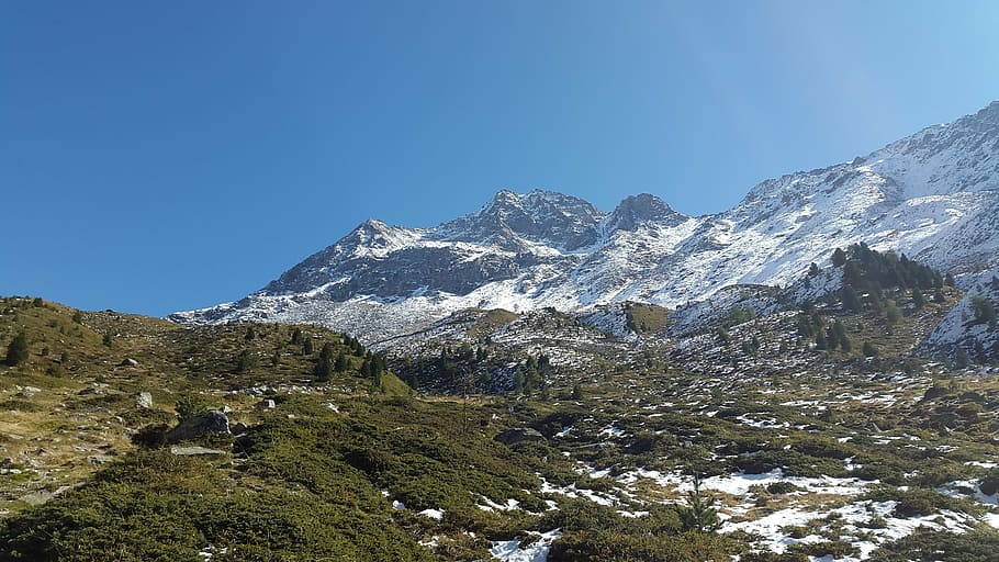 vertainspitze, south tyrol, alpine, gebrige, mountains, val venosta, ortlergruppe, summit, snowy, wintry