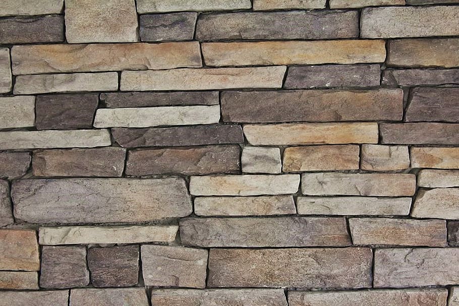 Dinding Batu, Tambang, Latar Belakang, batu tambang, dinding, wohndeko, bertekstur, full frame, bahan batu, pola