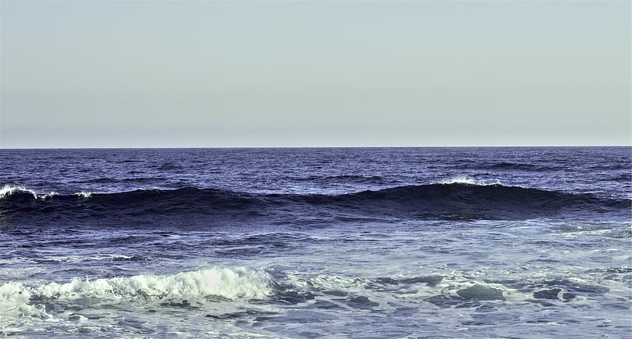 海の波, 海, 波, 水, 水面上の地平線, 自然, 風景, 自然の美しさ, 人なし, 静かな情景