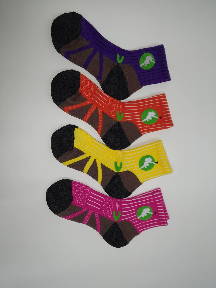 socks, color, climbing, aka, mountaineering socks, sports socks, sport, studio shot, indoors, white background