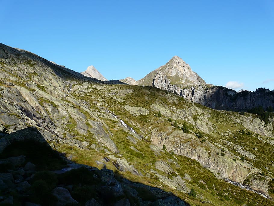 Ascensão, Pico, De, Paderna, Pirineus, Pico de Paderna, Refúgio da Renclusa, Alpino, Cimeira, Cimeira da montanha