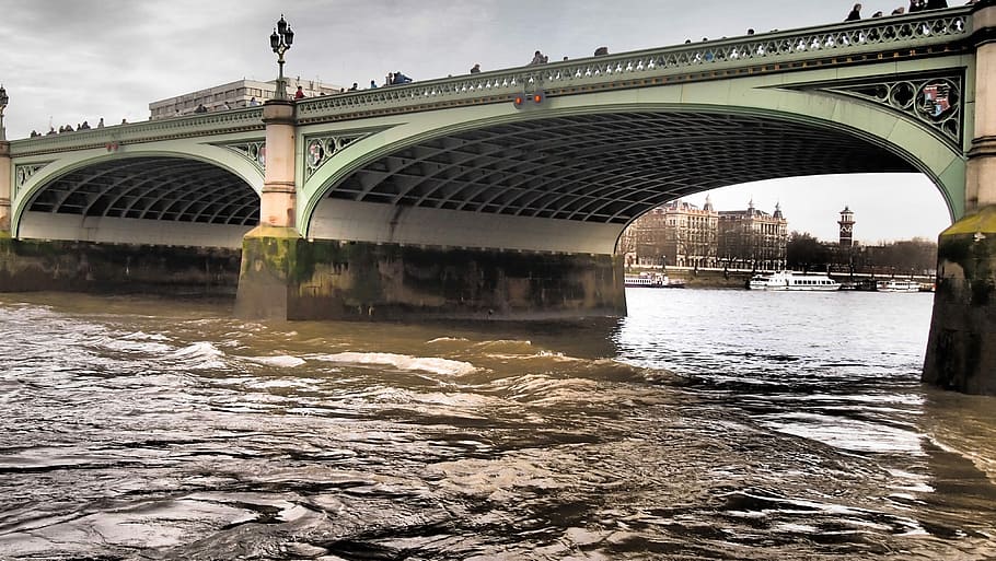 Londres, Inglaterra, Westminster, puente, puente - estructura hecha por el hombre, río, agua, conexión, arco, arquitectura