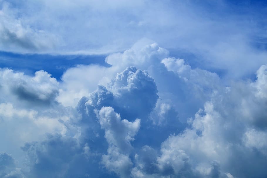 clouds, miracle, beautiful, sky, blue, white, light, cloudy, bright, beauty