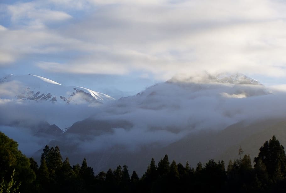 montañas, nueva zelanda, montaña, monte cook, mt cook, niebla, nube - cielo, cielo, belleza en la naturaleza, paisajes - naturaleza