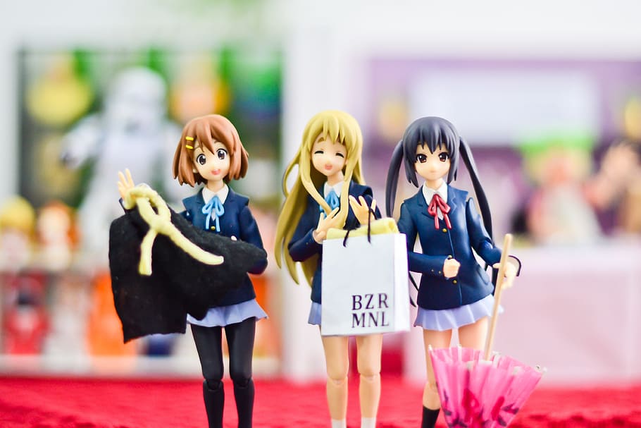 mainan anime gadis, bazaar, belanja, pedagang, stan, bazar natal, mainan, fotografi mainan, kerajinan, pemasangan stan