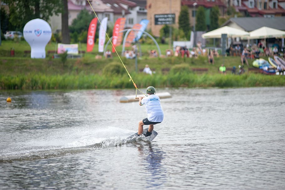 wake, wakeboard, wakeboarder, wakeboarding, action, active, activity, board, competition, equipment