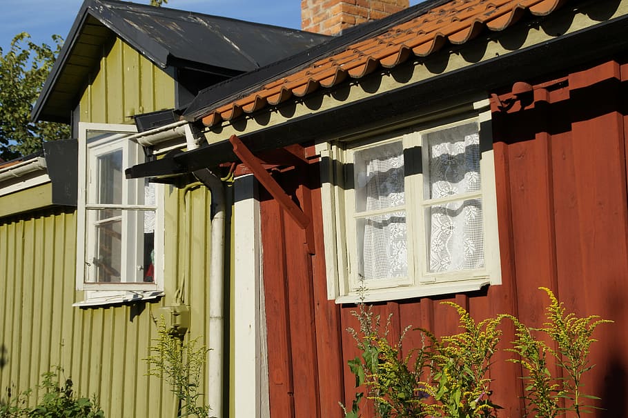 swedish, sweden, vimmerby, wooden houses, building, smaland, old town, architecture, city, historically
