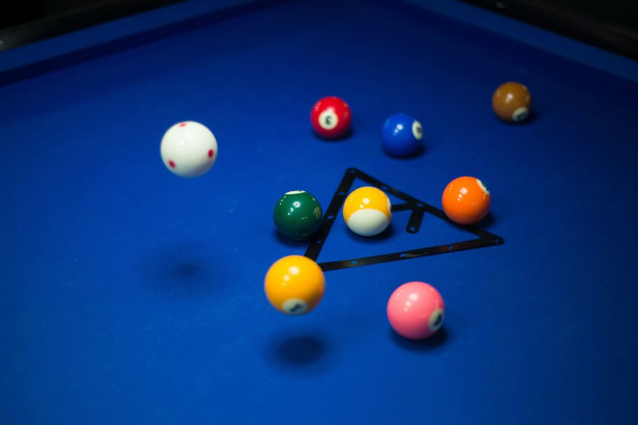 pool balls, pool, billiards, game, sport, ball, table, leisure, activity, playing
