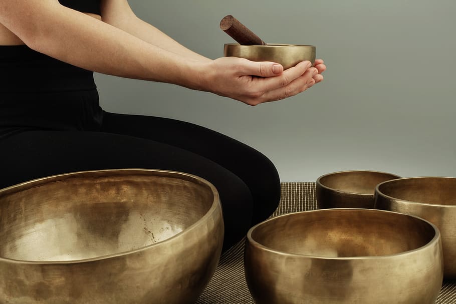 singing bowls, meditation, sound, tibet, spiritual, healing, esoteric, harmony, symbol, vibration