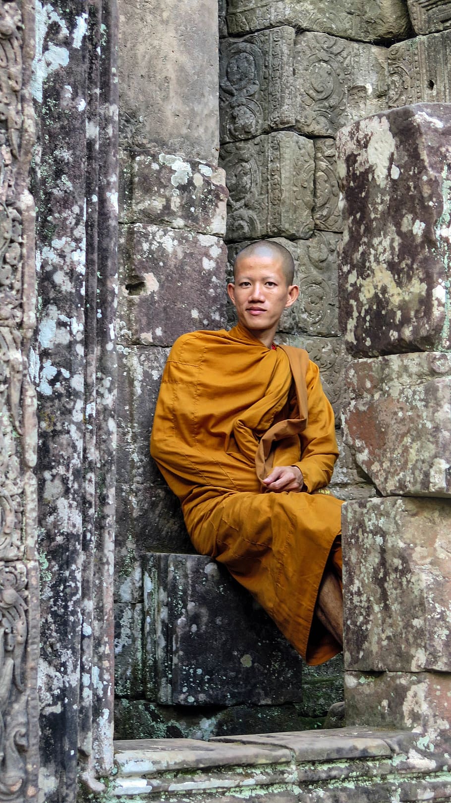 camboya, angkor, templo, bayon, historia, asia, complejo del templo, monje, budismo, religión