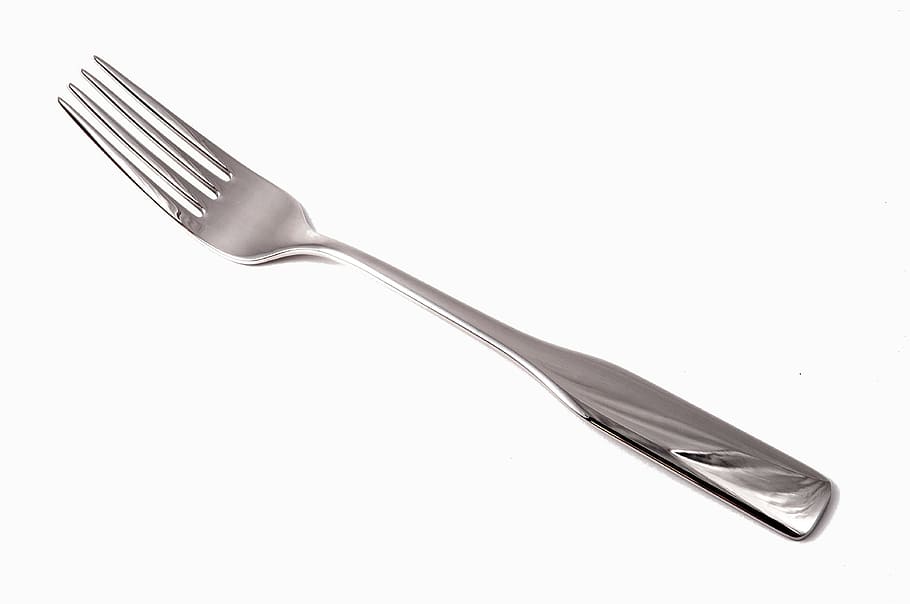 acero inoxidable, tenedor de comedor de acero, tenedor, comer, tenedor de metal, cenar, cubiertos, color plata, plata - metal, metal