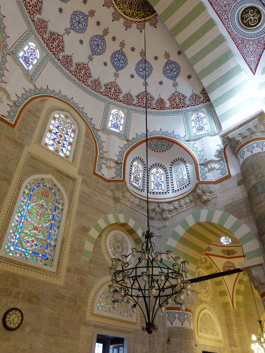 pedalaman, Katedral, Hagia Sophia, Istanbul, Turki, arsitektur, foto, domain publik, islam, masjid