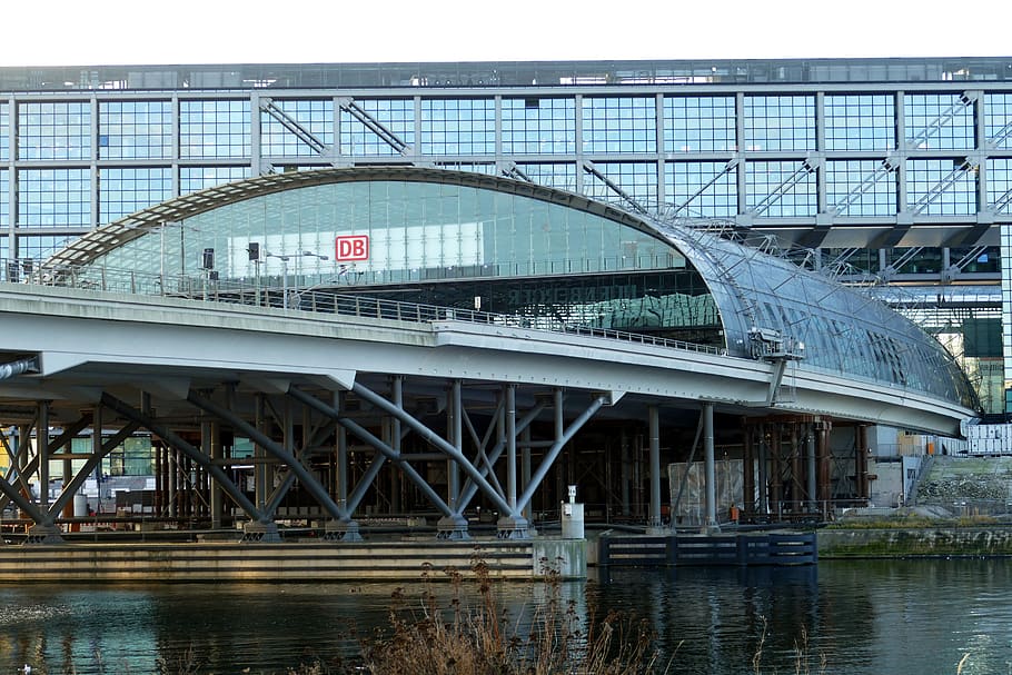 berlin, germany, railway station, architecture, capital, spree, railway, central station, glass, roof