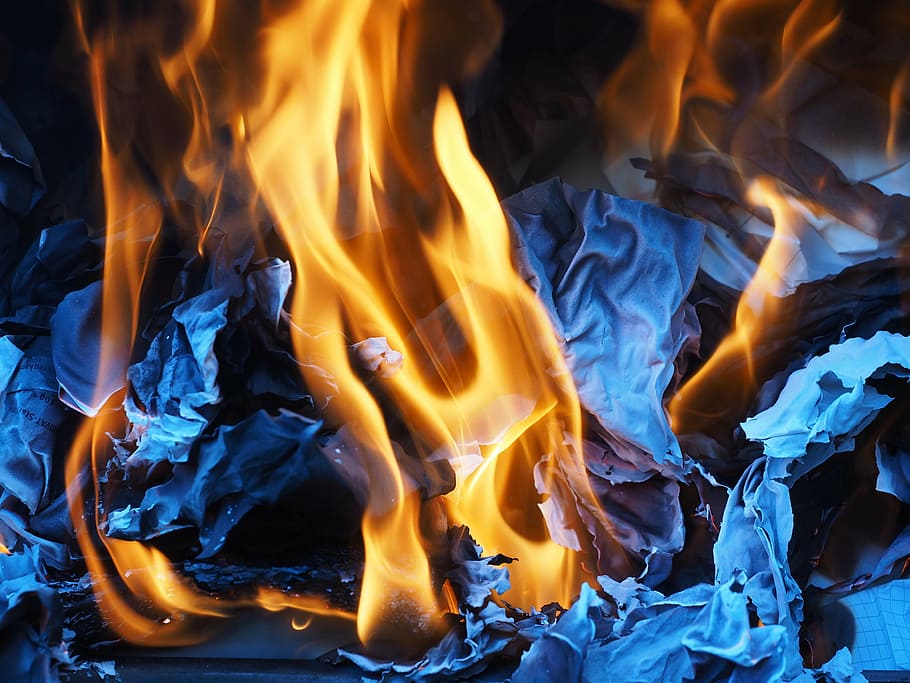 炎の写真, 火, 燃焼, 炎, 灰, 紙の燃焼, 細断, グリル, 高温, 熱