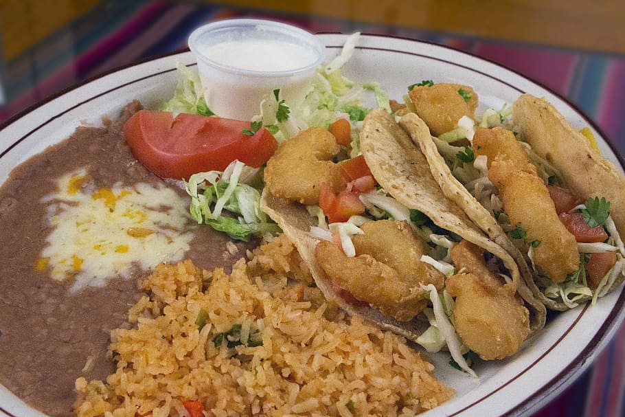 comida mexicana, camarões, cozinha, comida, mexicano, hispânico, refeição, jantar, restaurante, comida e bebida